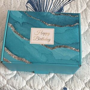 70th Birthday Gift Box, Beautiful Teal and Silver Presentation Packaging 🎁🎂